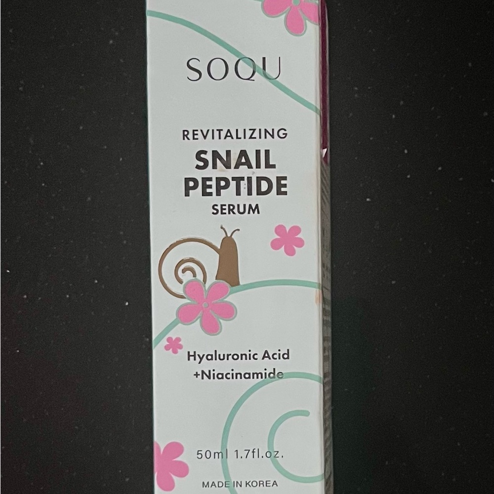 SOQU Snail Peptide Serum Korean Skincare hyaluronic acid niacinamide